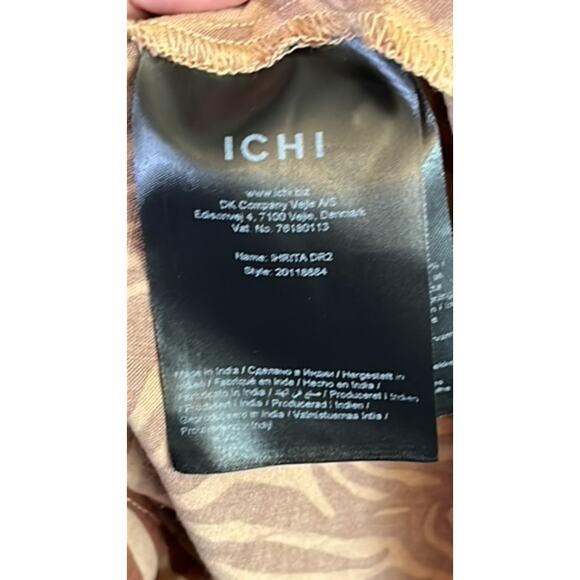 SOLD!! ICHI Rita Animal Print Short Button Down Viscoseā Dress Size 12 US - Picture 6 of 7